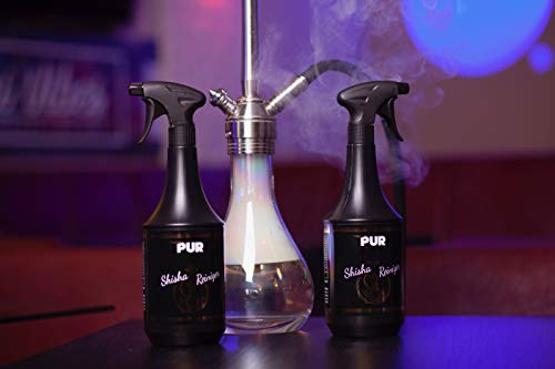 PUR - Komplettlösung für Bowl, Schlauch und Rauchsäule - Wasserpfeifen Reinigungsspray 1L ca. 2000 Sprühstöße - Extrem… – Bild 3