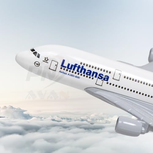 Image of Lufthansa Airlines, diecast, Metal Aeroplane Scale Model Office only for Display, Size -16 cm-A380 (Lufthansa)