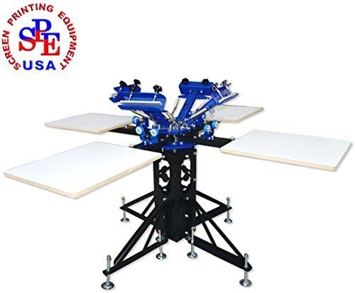 4 Color 4 Station Silk Screen Printing Machine Press DIY T-Shirt Printer by Screen Printing Machine Series