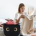 Hkojewp Cute Black Cat Round Basket - Cotton Rope Baskets Large Baby Laundry Blasket for Nursery, Woven Blanket Basket Hamper With Handle Toy Storage Basket for Gifts, Baby Shower 14 ×12 inchs 30.5L