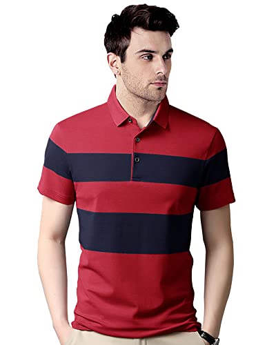 Image of Noble Monk Men's Regular Fit Polo T Shirt |Half Sleeves |Collar Tshirts T Shirt | Casual Tshirt