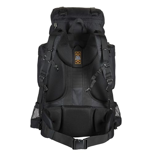 Amazon Basics Internal Frame Hiking Backpack for Camping and Backpacking, Adjustable Straps, Rainfly Included, 75 Liters, Black by Amazon Basics - Image 5