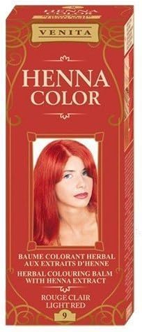 Henna Color 9 Bright Red Hair Balsam Hair Color Effect Of Natural Hair Dye Hen Eco