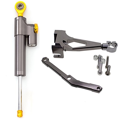 Estabilizador del amortiguador de dirección ajustable de la motocicleta con soporte de montaje para YAMAHA MT-09 MT09 FZ09 (not tracer) 2013 2014 2015 2016 2017 2018 2019