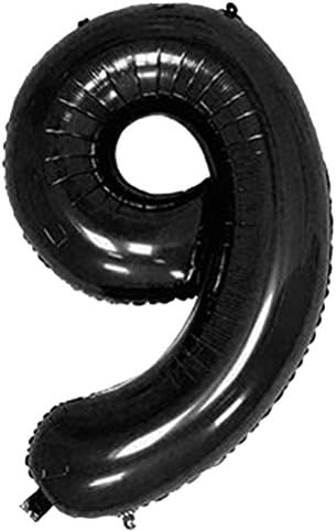 Tellpet Black Number 9 Balloon, 40 Inch