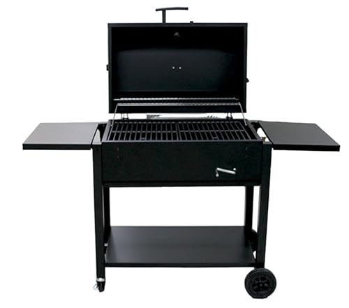 Persian Mangal Middle Eastern American Style Cast Iron Steel Powder Coated Black BBQ Charcoal Grill Mexican Iranian Kabob Paz W/Wheels Extra Large 55" کباب‌پز