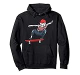 Skateboarding Skater Hoodie | Skateboard Skeleton Pullover Hoodie