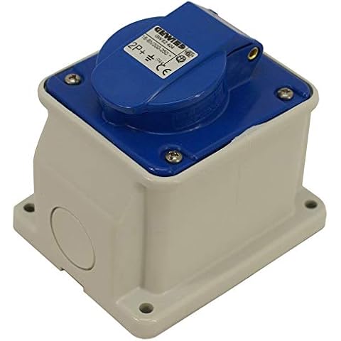 Garage Hook Up Socket - 16Amp - Waterproof IP44 - Caravan / Motorhome / Industrial Cover