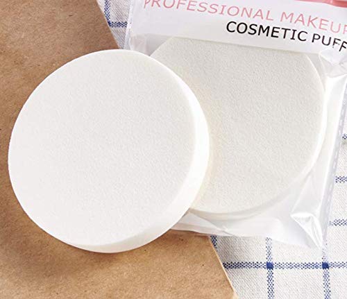 6 Pcs Round Makeup Sponge Facial Powder Puff,Beauty Makeup Foundation Powder Puff -Uses for Dry and Wet 3.54" Diameter