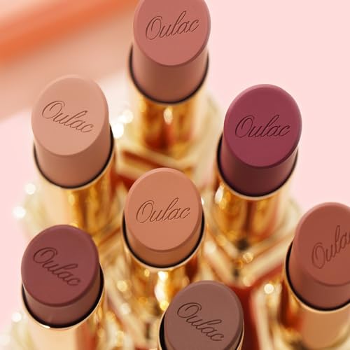 5. Bild von Oulac Orange Pflegender Lippenstift - Matte mit Satin Finish Lippenstifte, Cremige Textur, Feuchtigkeitsspendender Lippen, Langanhaltender Hochpigmentiert, Mit Shea Butter, Vegane, 4g, SG10 Bailey