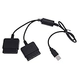 SODIAL(R) Dual Adaptador Converter para Mando de PS1 PS2 a PC USB Negro