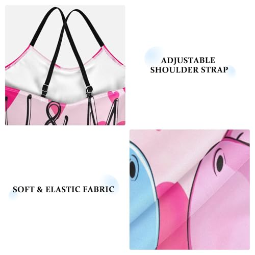 Toddler Girl Swimsuit One Piece, Summer Beach Swimsuit Girls 3-10 Y, Cute Hippos Pink3