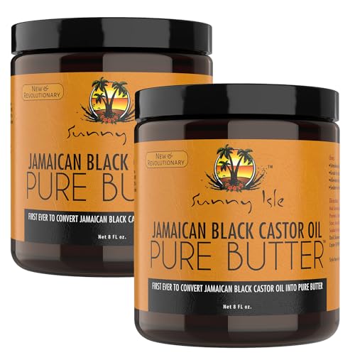 Sunny Isle Black Castor Oil Pure Butter (Original) 8oz (Pack of 2)