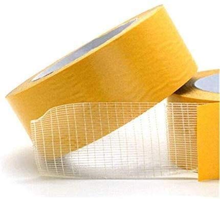 Cinta de malla de fibra de vidrio autoadhesiva de alta resistencia for proyectos de bricolaje y oficina en casa, 2 piezas, cinta de costura de tablero for reparación de paneles de yeso, for tela, cuer