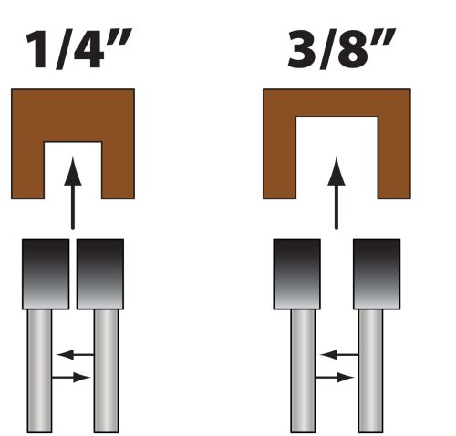 Oshlun 8-Inch Box and Finger Joint Set - Tungsten Carbide Blades - Wood Compatible, Steel, 8 Inch Box Joint Set - Image 4