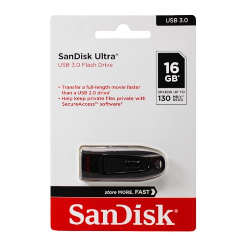 SanDisk Ultra CZ48 16GB USB 3.0 Pen Drive (Black) - Image 3
