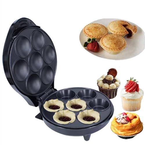 Mini Máquina Eléctrica Para Cupcakes, Tartas y Quiches, Sartén Para Tortillas de Calentamiento Doble, Antiadherente, Fácil de Limpiar, Para Bocadillos y Postres