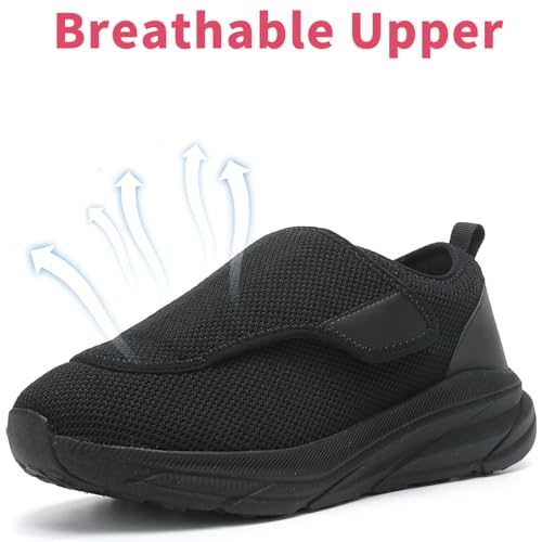 Wide Diabetic Slip-On Shoes Adjustable Comfortable Walking Breathable Width Arthritis Edema Shoes - for Swollen Feet Foot Pain Relief3