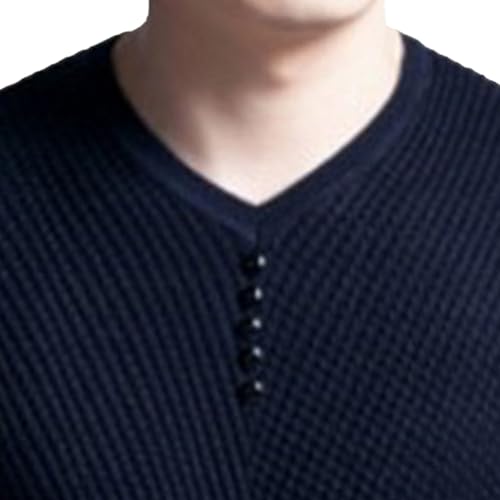 Men's Solid V Neck Knitted Pullover Casual Long Sleeve Male Knit Sweater Slim Fit Wool Knits Sweaters2