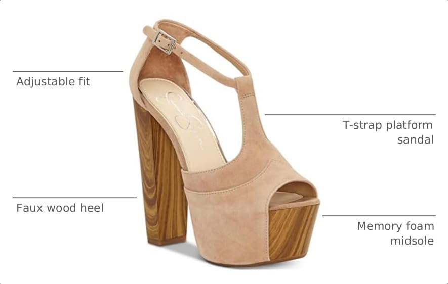 Image of Jessica Simpson Womens Dany 3 Floral Heeled Platform Sandals