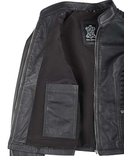 Image of Decrum Leather Jacket for Women - Real Lambskin Casual Leather Jackets Womens