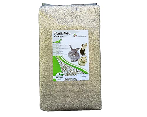 pemmiproducts Litière de Chanvre 180 litres (EUR 0,16/Litre) - 100% Chanvre - Convient comme Couverture de Sol pour Lapins, cochons d'Inde, Hamster, Degus, Rats et Autres rongeurs