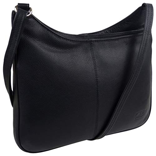 Sac à bandoulière en cuir noir léger pour ranger vos essentiels
