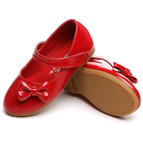 Little Flower Girls Gift Shoes Bow Dress Mary Jane Ballet Flats(Toddler/Little/Big Kid)4