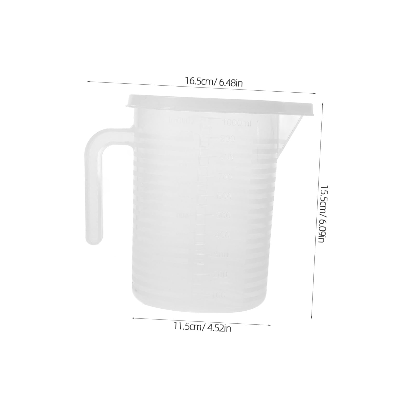 PRETYZOOM 4 Pezzi Di Robusta Brocca Graduata Portatile Con Coperchio Per Bilancia Da Caffè E Tazza Da Caffè