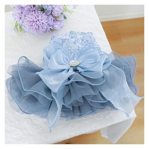 Robe pour chiot bleu XL de fête : le tutu Bling Bling de Pâques - 8