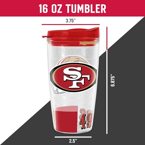 Image of Rico Industries NFL Football Double Wall Classic 16oz Or 20oz Tritan Tumbler W Lid
