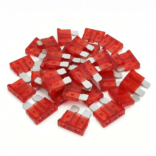 (80Pcs) 10 Amp Standard Fuse 10A Car Blade Fuses for Car/RV/Truck/SUV/Motorcycle/Boat