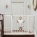 Mumeasy 4 Pack Baby Gate Wall Protector Extender – Pressure Mounted Safety Gate Extension Kit 0.78-3.96 in, Protects Walls & Doorways from Pet & Dog Gates, Works on Stairs & Door, White