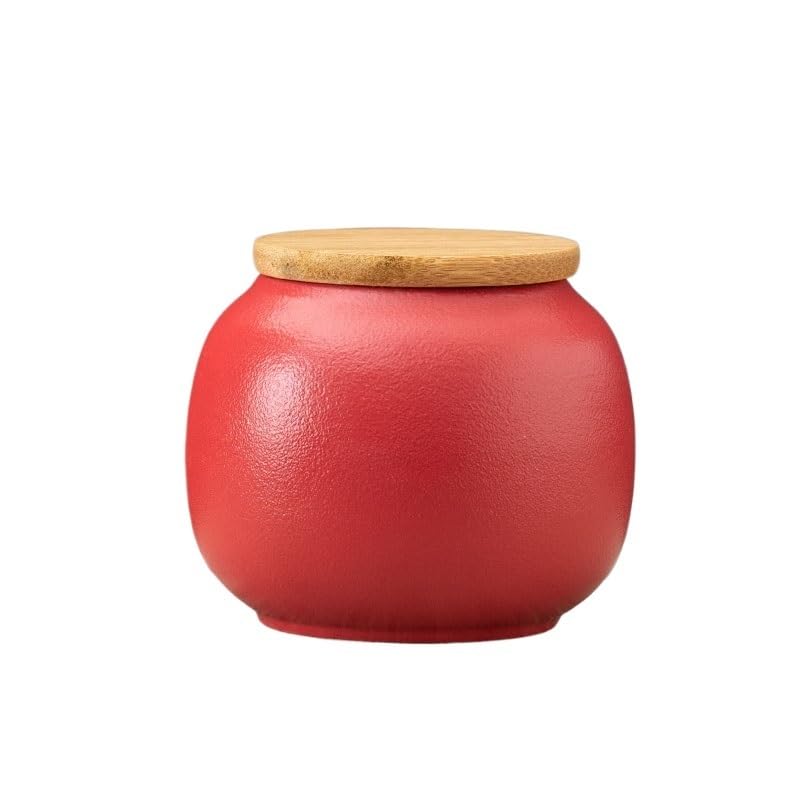 CMBSSTFC Kanistry kuchenne Chińska puszka na herbatę Ceramiczna mała zamknięta puszka Pu'er Czarna i zielona herbata do przechowywania herbaty Przenośne pudełko Pojemniki do przechowywania herbaty