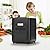 CREATIVECHEF Electric Composter,Upgraded 3.8L Electric Kitchen Compost Bin with Visual Cover,Converts Waste to Dry Compost,Indoor Smart Odorless Compost Bin,Black