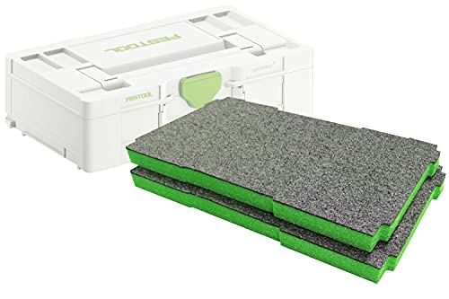 Shadow Foam Systainer SYS3 L Foam Inserts [Twin Pack] Cut and Peel Foam Inserts for Festool and TANOS SYS3 L Systainers | Tool Organisation, Kaizen, 5s, Tool Storage & Storage Boxes (30mm, Green)