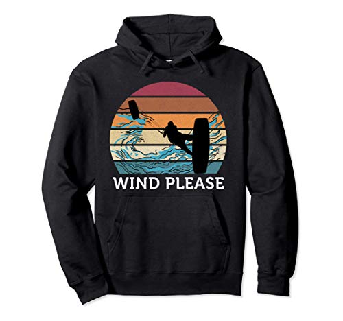 Wind Please Kitesurfing Retro Sunset Amant de planche de Sweat à Capuche Cover