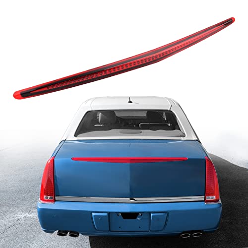 Amsprac 3Rd Brake Light, Led Third Brake Light Trunk Light,High Mount 3Rd Brake Light Assembly,Rear Center Tail Light For Cadillac Dts 2006-2011,53 Led Bulbs,Red Lens #TOP1