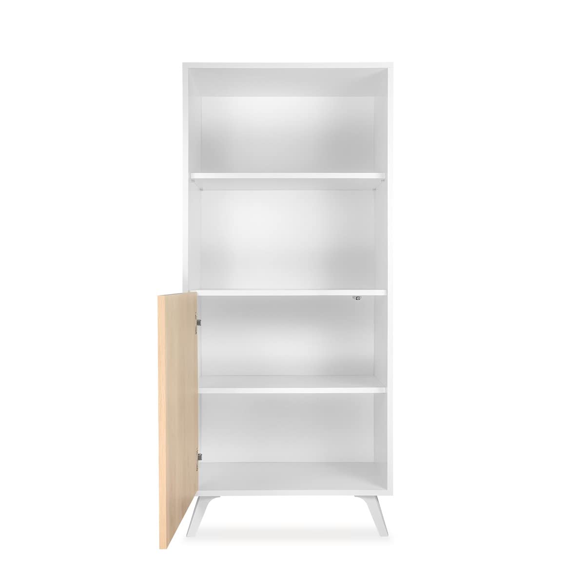 Homey - Mueble Bar para Salón o Comedor, Modelo Döburg, Práctico y Funcional, Color Blanco-Roble, Fácil de Montar, Medidas: 135 cm (Ancho) x 60 cm (Alto) x 40 cm (Fondo)