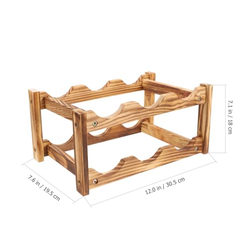 Soporte de vino de madera estilo europeo para organización miniatura 7