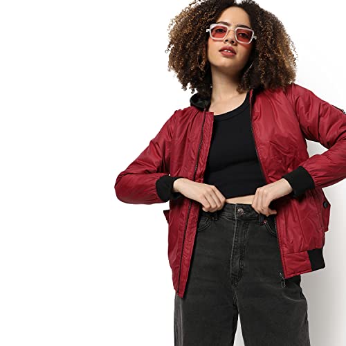 Image of Campus Sutra Women Polyester Standard Length Jacket