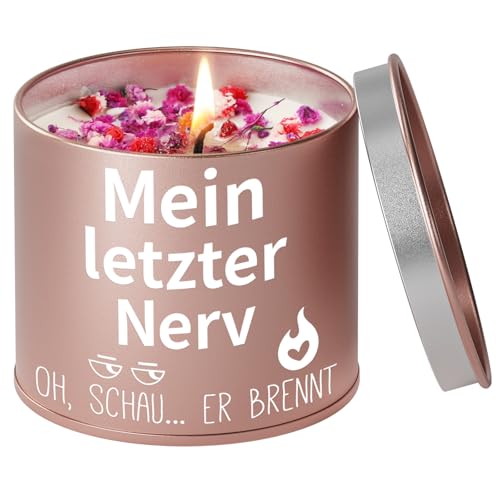 PRSTENLY Geschenke für Frauen, 9OZ Lavendel Kerzen Geschenk für Frau Freundin Mama Oma Schwester zum Geburtstag Weihnachten Oster, Geburtstagsgeschenk für Frauen, Mein Letzter Nerv [Energieklasse A]