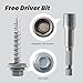Bnuok Metal Roofing Screws #10 × 1 Inch, 80pcs Black Ruspert Coating Hex Head Roofing Screws with Rubber Washer, Self Starting Metal to Wood Siding Screw