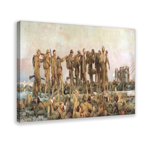 Impression sur toile Gassed John Singer Sargent, décoration murale haut de gamme 30,5x45,7cm
