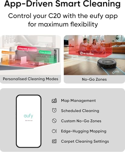 Image of eufy Robot Vacuum Omni C20, Robot Vacuum and Mop Combo, Self Emptying, Auto Mop Washing and Auto Drying for Hands-Free Cleaning, 7000 Pa Powerful Suction (Renewed Acceptable)
