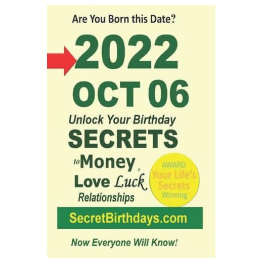 Born 2022 Oct 06? Your Birthday Secrets to Money, Love Relationships Luck: Fortune Telling Self-Help: Numerology, Horoscope, Astrology, Zodiac, Destiny Science, Metaphysics