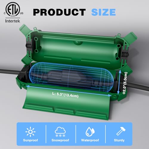 Image of [9 Pack] Flemoon Outdoor Extension Cord Safety Cover with Waterproof Seal