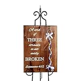 Cord of Three Strands Personalized Wedding Board Sign With detachable Unity Braids 24x17