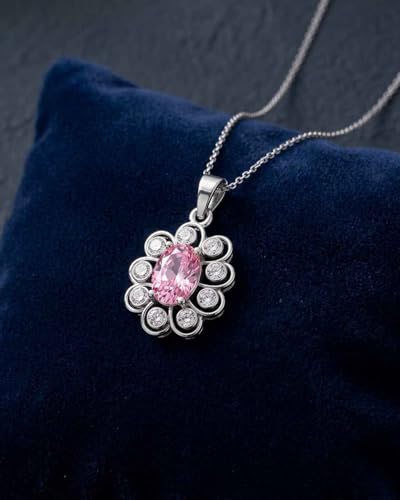 Image of Clara 925 Silver Solitaire Pendant Necklace with Chain for Women & Girls