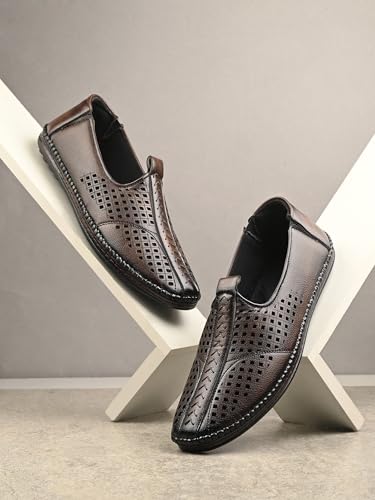Image of Server Men's Loafer | Ethnic Shoes | Pathani Shoes Mojadi | Peshawari Slip On Shoes | Wedding Juttis | Party Shoes | Men's Fashion Shoes with TPR Sole